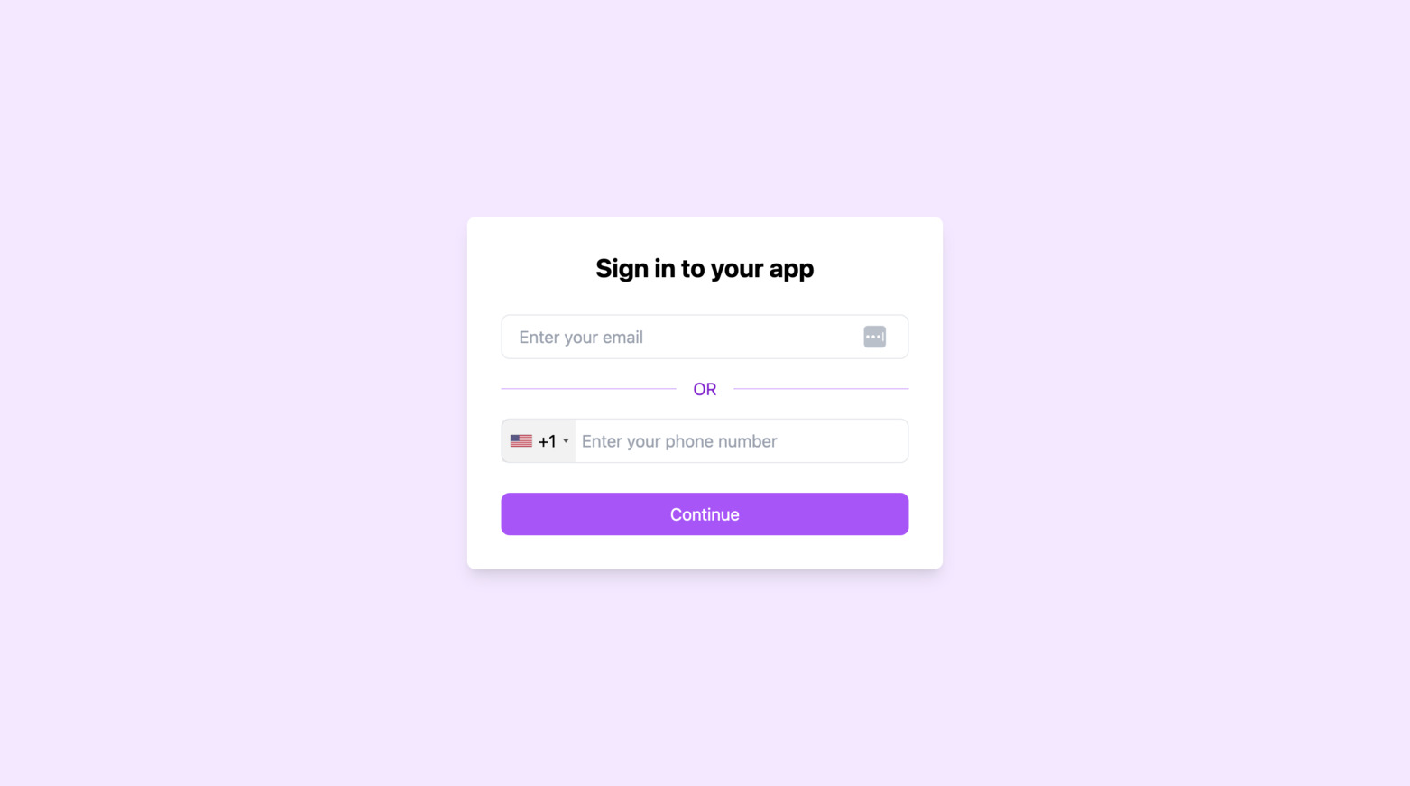 Screenshot of the Magic Auth Wrapper login form